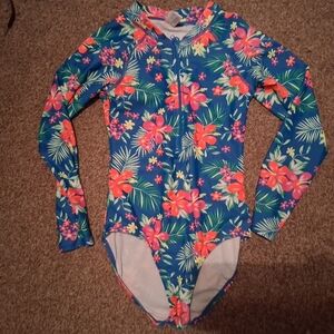 Floral Kids Swim One Piece